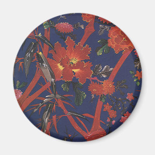 Vintage-Blumen-Art Deco, Gartenblumen Magnet