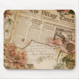 Vintage-Blumen-Ästhetik Süß Mousepad