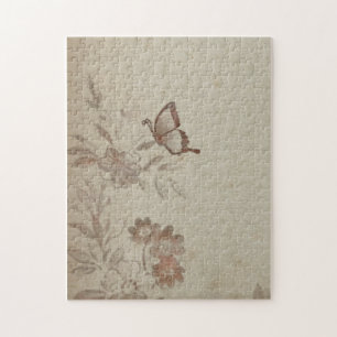 Vintage Blumen Beige