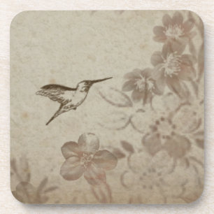 Vintage Blumen Beige Untersetzer