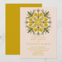 Vintage-Blumen Botanisches Mandala Handgezeichnet