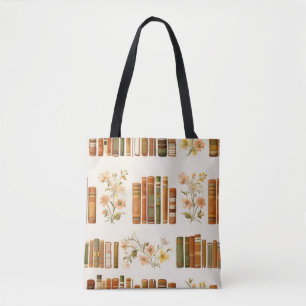 Vintage-Blumen-Buch-Tasche Cozy-Library-Ästhetik Tasche