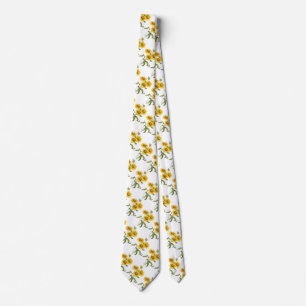 Vintage-Blumen-Deckenblume Sonnenblume von Redoute Krawatte