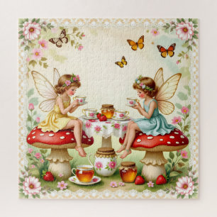 Vintage-Blumen-Feengarten zum Picknick