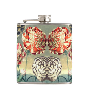 Vintage-Blumen-Flasche 2 Flachmann