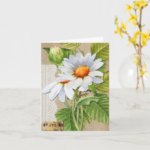 Vintage-Blumen-Geburtstag Karte