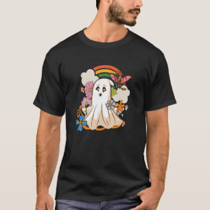 Vintage-Blumen-Geist Süß Halloween Gruselige Jahre T-Shirt