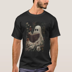 Vintage-Blumen-Geister-Lesebuch-Halloween-Kostüm T-Shirt