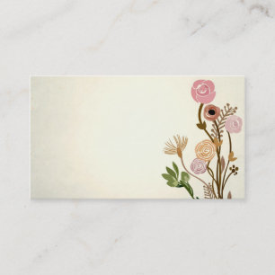Vintage Blumen Geschäfts-Karte Visitenkarte