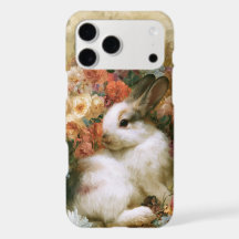 Vintage-Blumen-Hasen-iPhone-Hülle
