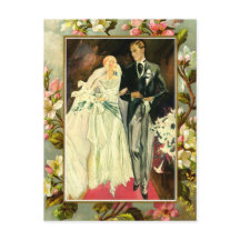 Vintage Blumen-Hochzeitsvorlage