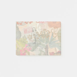 Vintage Blumen Hula Farbige Hawaiianische Tropisch Post-it Klebezettel