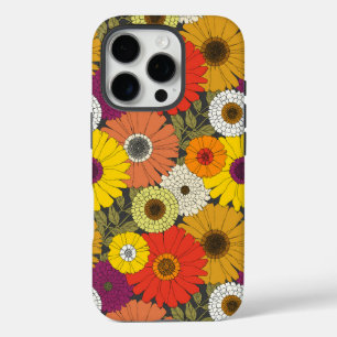 vintage Blumen iPhone 16 Pro Hülle