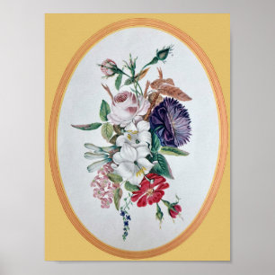 Vintage-Blumen-Kunstwerk Poster