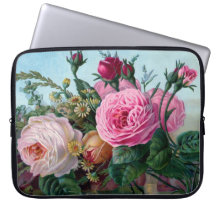 Vintage-Blumen-Laptophülle