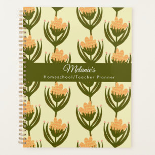 Vintage-Blumen-Lehrer-Schul-Homeschool-Planer Planer