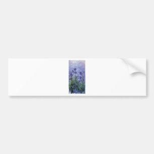 Vintage Blumen lilac-irises-1917 monet. Autoaufkleber
