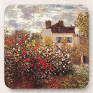 vintage Blumen Monets Garten in Argenteuil Sonne Getränkeuntersetzer