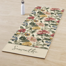 Vintage-Blumen-Monogramm-Name
