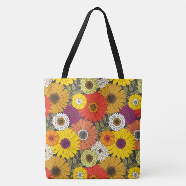 vintage Blumen Tasche (Vorderseite)