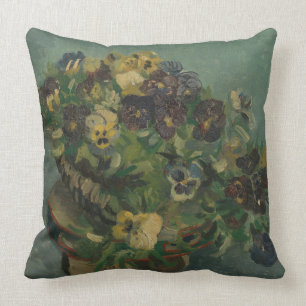 Vintage Blumen Van Gogh Stiefmütterchenkorb Kissen