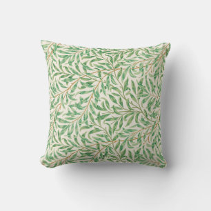 Vintage-Blumen-William-Morris-Weidenzweig-Grün Kissen