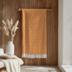 Vintage-Blumen-Wurfdecke Kupfer-Terrakotta-Komfort Fleecedecke