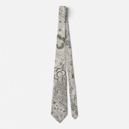 Vintage Blumenart Grau Krawatte