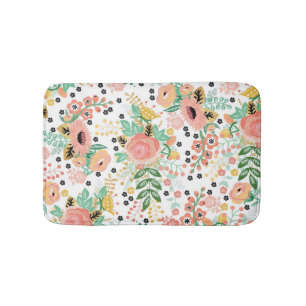 Vintage Blumenbad-Matte Badematte