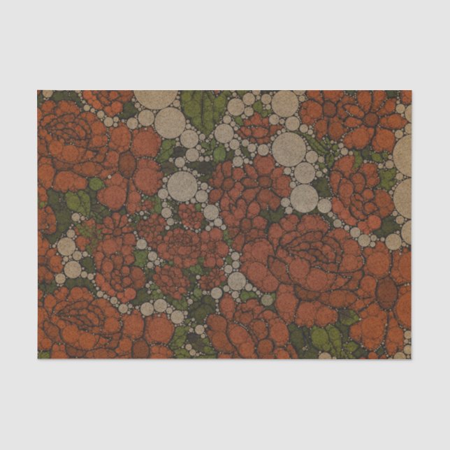 Vintage Blumenbeschaffenheit abstrakt Seidenpapier (Vorderseite)