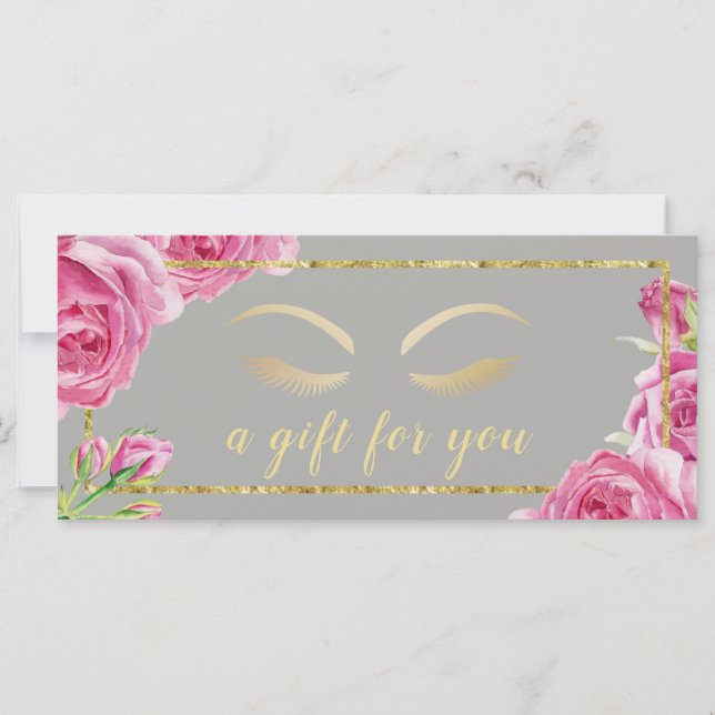 Vintage Blumenbezeichnungen Grau Salon Geschenkgut (Vorderseite)