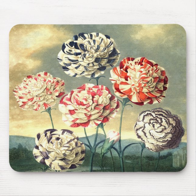 Vintage Blumenbilder Mousepad (Vorne)
