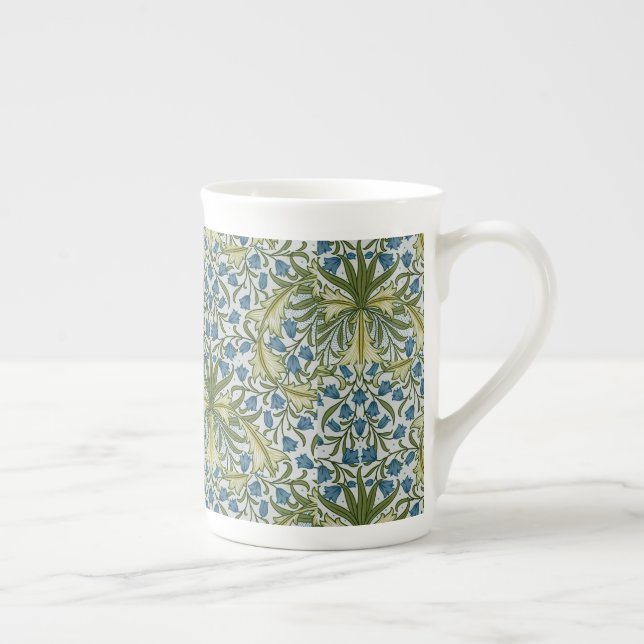 Vintage Blumenblättern Blume Harebell Blue Prozellantasse (Rechts)