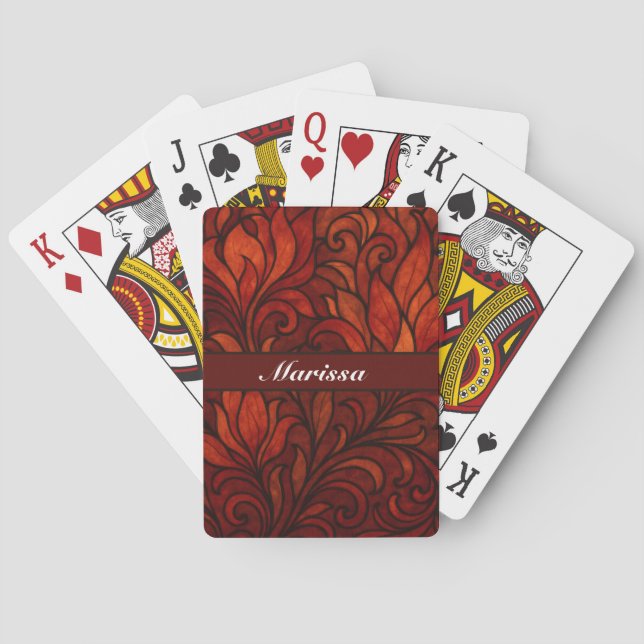 Vintage Blumendekor Spielkarten (Rückseite)