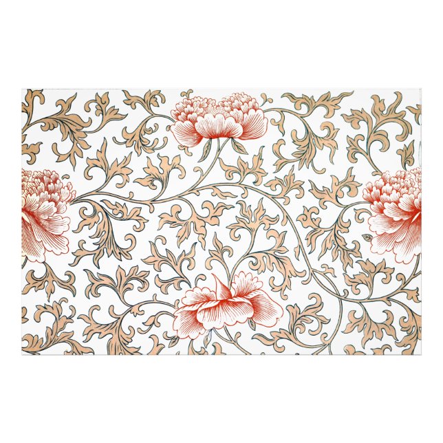 Vintage Blumendekoration von Owen Jones Poster (Vorne)