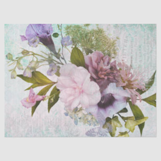 Vintage Blumendekoupage Seidenpapier