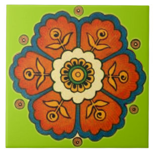 Vintage-Blumendesign Fliese
