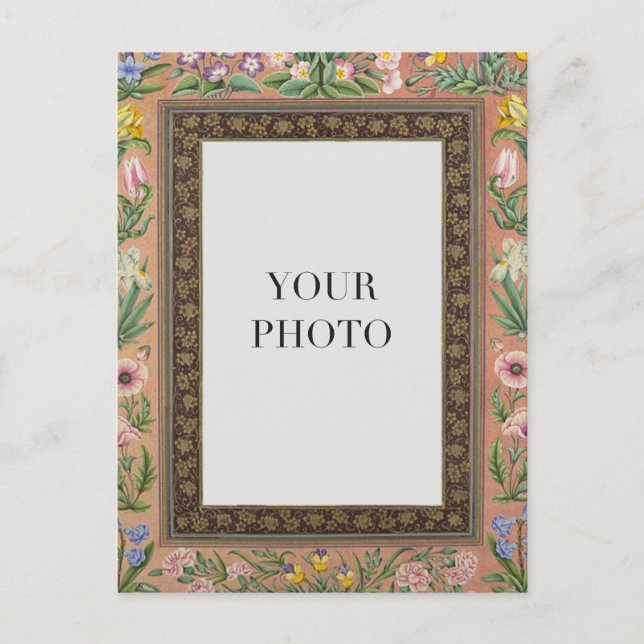 Vintage-Blumendesign Persönlich Postkarte (Vorderseite)
