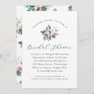 Vintage Blumendusche Ankündigung