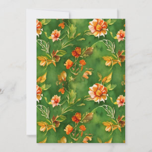 Vintage Blumengarten Aquarell Nahtloses Muster Feiertagskarte