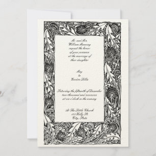 Vintage Blumengestelle und Folias Jugendstil Einladung