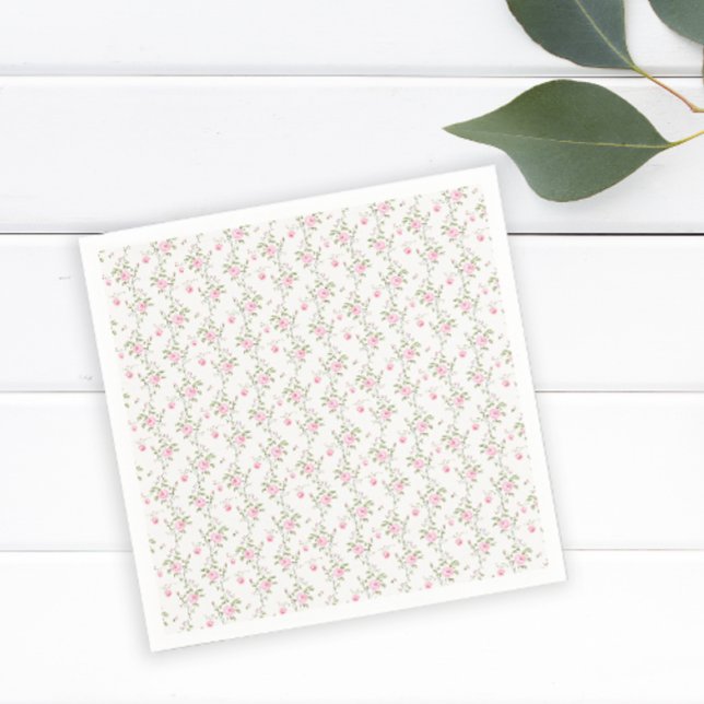 Vintage Blumenhain Liebe Coquette Babydusche Serviette (Von Creator hochgeladen)