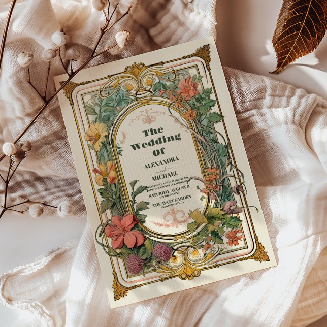 Vintage Blumenhochzeit Einladung (Von Creator hochgeladen)