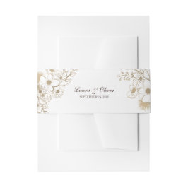 Vintage Blumenhochzeit Einladungsbanderole