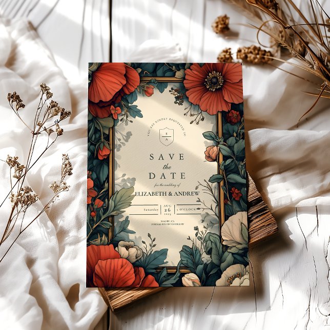Vintage Blumenhochzeit Jugendstil Save The Date (Von Creator hochgeladen)