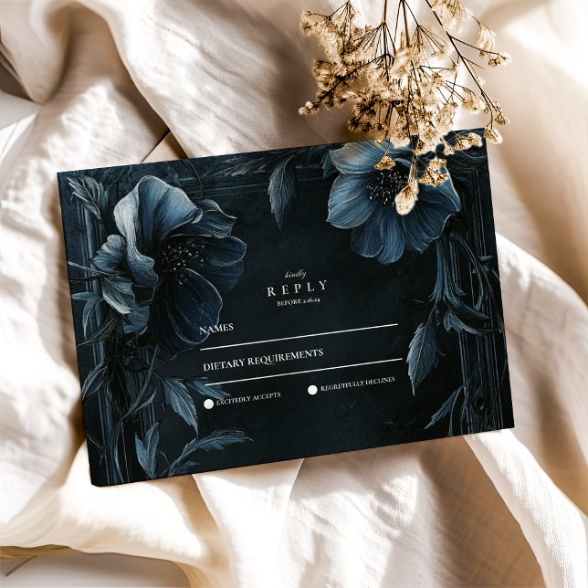 Vintage Blumenhochzeit RSVP Karte (Von Creator hochgeladen)