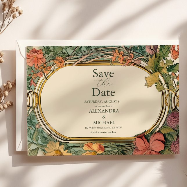 Vintage Blumenhochzeit Save The Date (Von Creator hochgeladen)