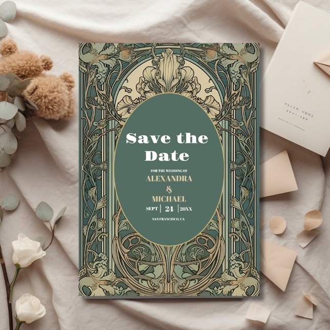 Vintage Blumenhochzeit Save The Date (Von Creator hochgeladen)