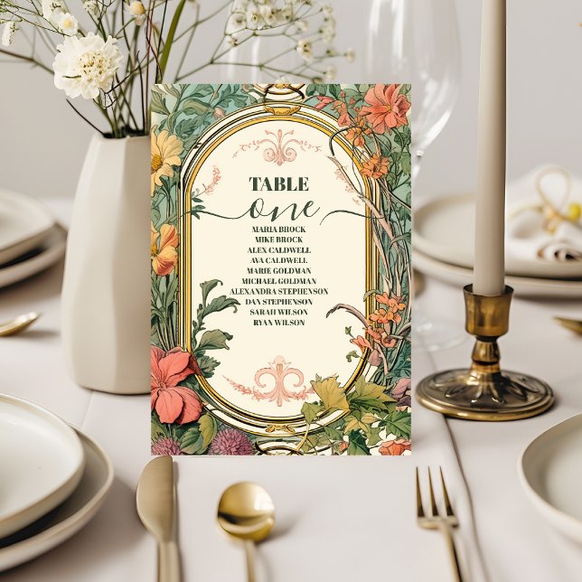 Vintage Blumenhochzeit Tischnummer (Von Creator hochgeladen)