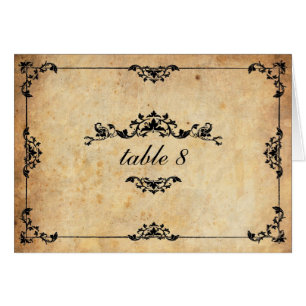 Vintage Blumenhochzeit-Tischnummer
